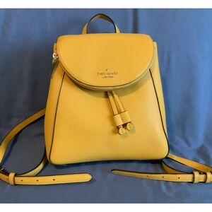 Kate Spade Leila Sunflower Medium flap Backpack Purse